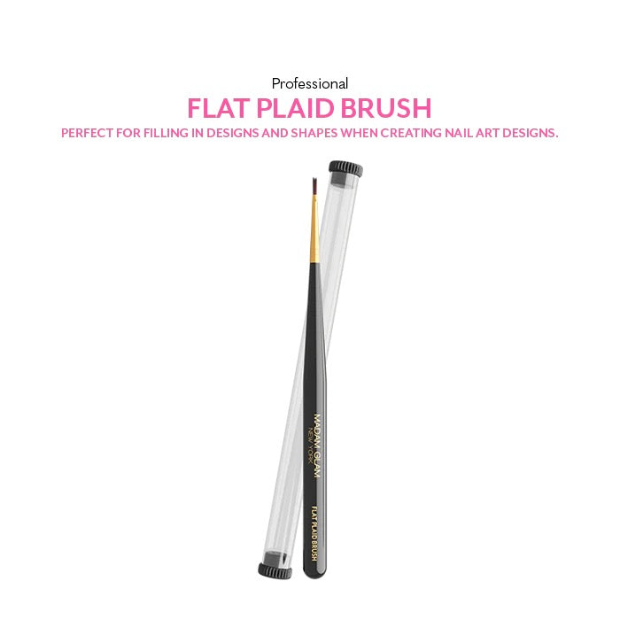 PROFESSIONAL FLAT PLAID NAIL BRUSH