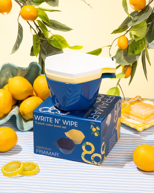 FRAMAR LIMONCELLO WRITE N' WIPE COLOR BOWLS