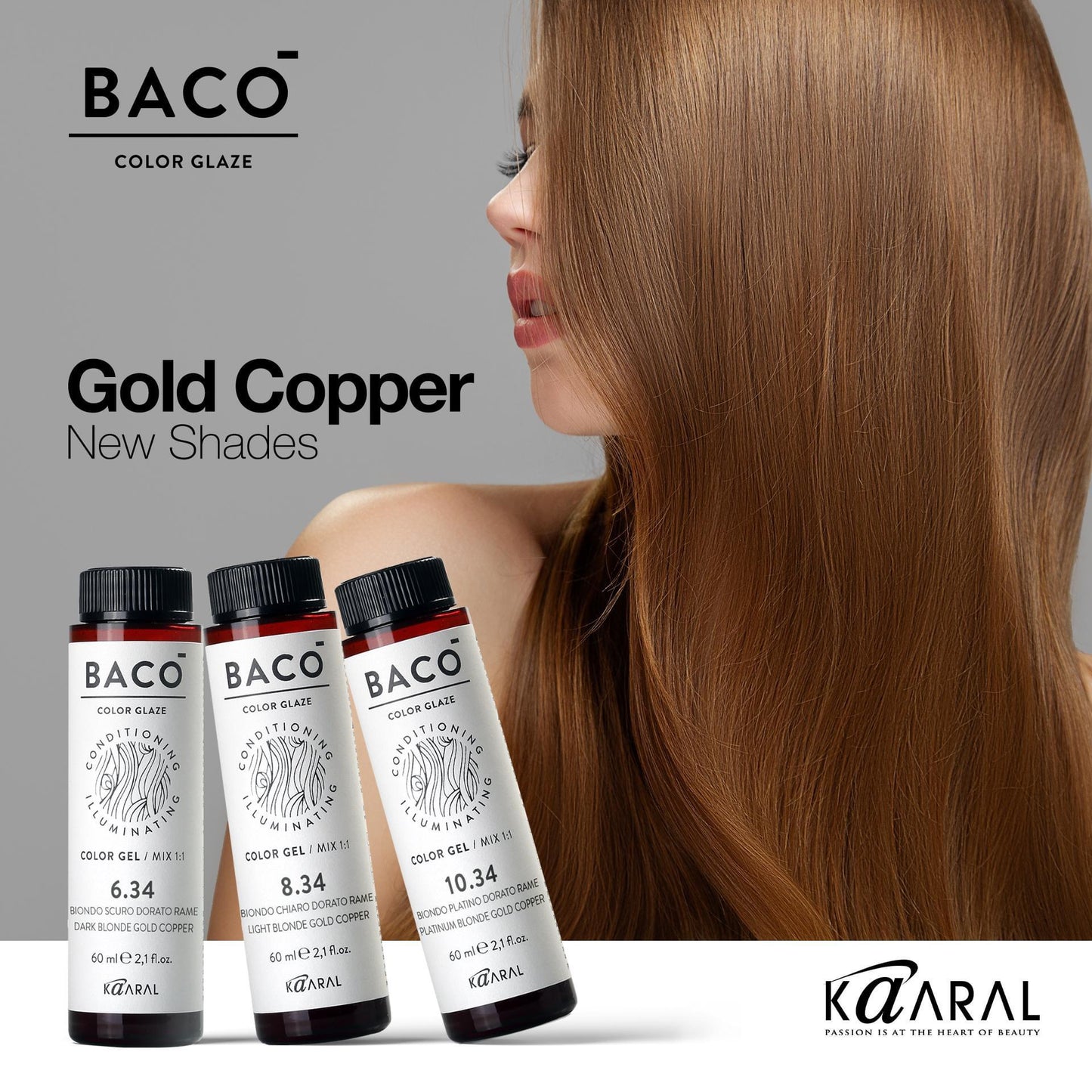 BACO COLOR GLAZE - 8.34 (8Gc) LIGHT BLONDE GOLD COPPER