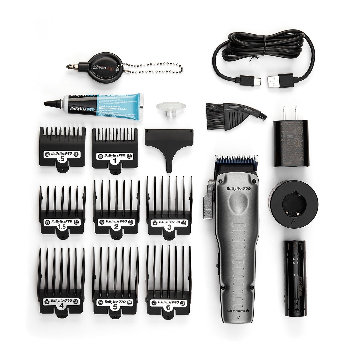 RETAIL BABYLISSPRO® FXONE™ LO-PROFX HIGH PERFORMANCE LOW-PROFILE CLIPPER (SILVER)
