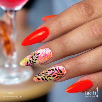 LAC IT! NEON ORANGE SOAK OFF GEL POLISH