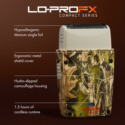 RETAIL BABYLISSPRO® LIMITED EDITION CAMO COLLECTION LO-PROFX COMPACT SINGLE-FOIL SHAVER
