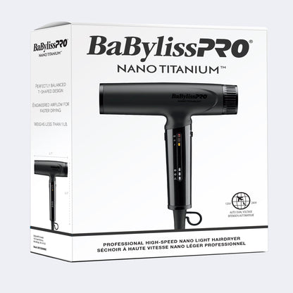 RETAIL BABYLISSPRO® NANO TITANIUM™ HIGH-SPEED NANO LIGHT HAIRDRYER