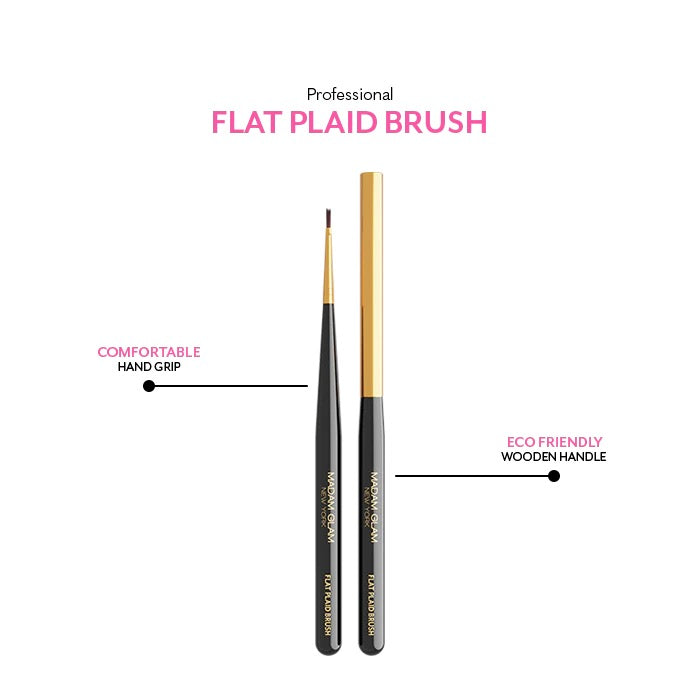 PROFESSIONAL FLAT PLAID NAIL BRUSH