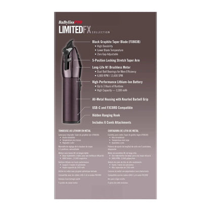 RETAIL BABYLISSPRO® LIMITEDFX PURPLE METAL LITHIUM CLIPPER