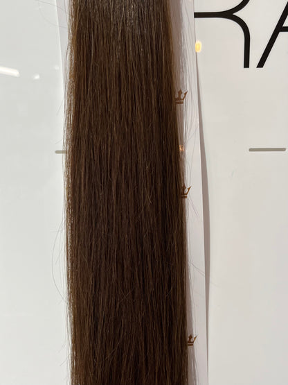 HAND TIED WEFT EXTENSIONS - NATURAL - CHOCOLATE BROWN